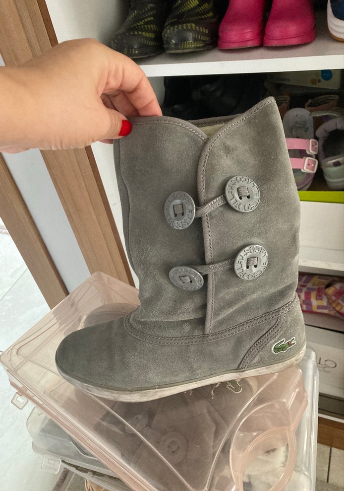 Gri kadın Lacoste 37 Düğmeli Bot - Görsel 3