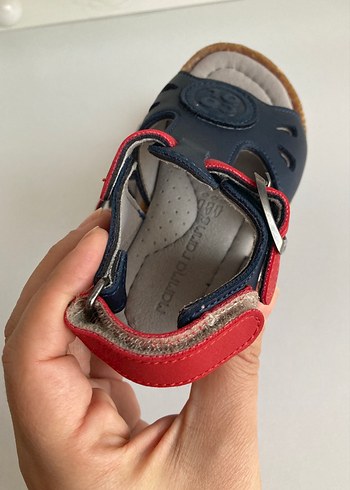 Kırmızı Tokalı Erkek Kız Çocuk Sandalet - Görsel 7