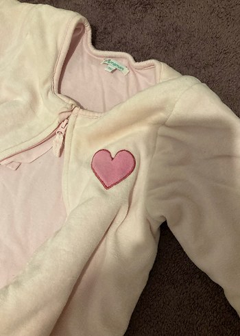 4-12ay /Kız Bebek Pembe Fermuarlı Polar Uyku Tulumu - Görsel 5