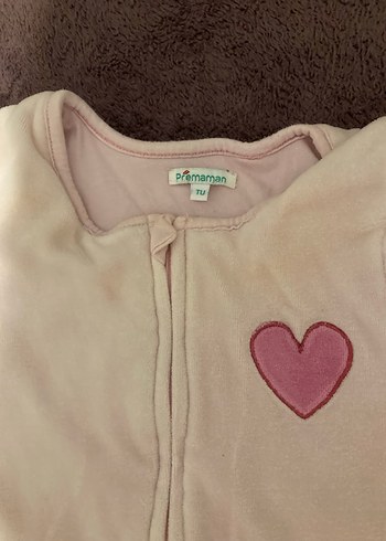 4-12ay /Kız Bebek Pembe Fermuarlı Polar Uyku Tulumu - Görsel 2