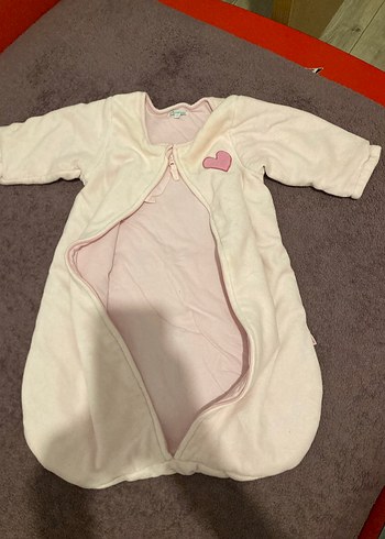 4-12ay /Kız Bebek Pembe Fermuarlı Polar Uyku Tulumu - Görsel 3