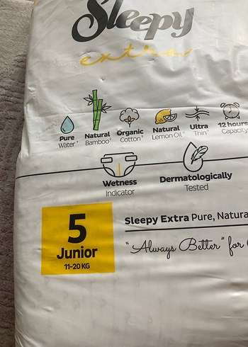 Sleepy Junior Bebek Bezi 5 Numara 100'lü - Görsel 3