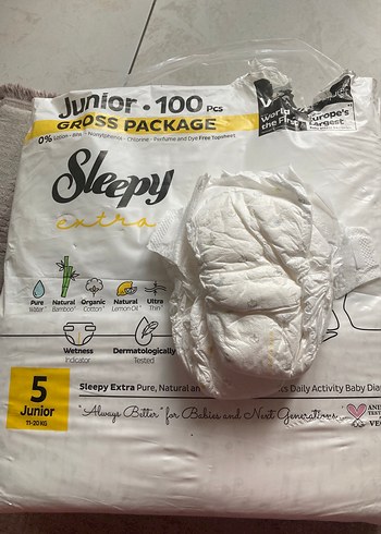 Sleepy Junior Bebek Bezi 5 Numara 100'lü - Görsel 2