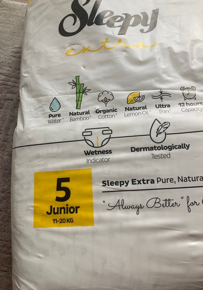 Sleepy Junior Bebek Bezi 5 Numara 100'lü - Görsel 3