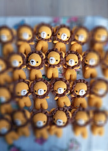 Renkli El Örgüsü Aslan Peluş Oyuncak - Görsel 2