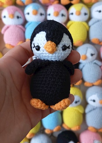 Pembe Renkli Örgü Peluş Oyuncak - Görsel 2