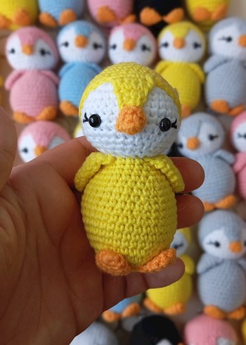 Pembe Renkli Örgü Peluş Oyuncak - Görsel 3