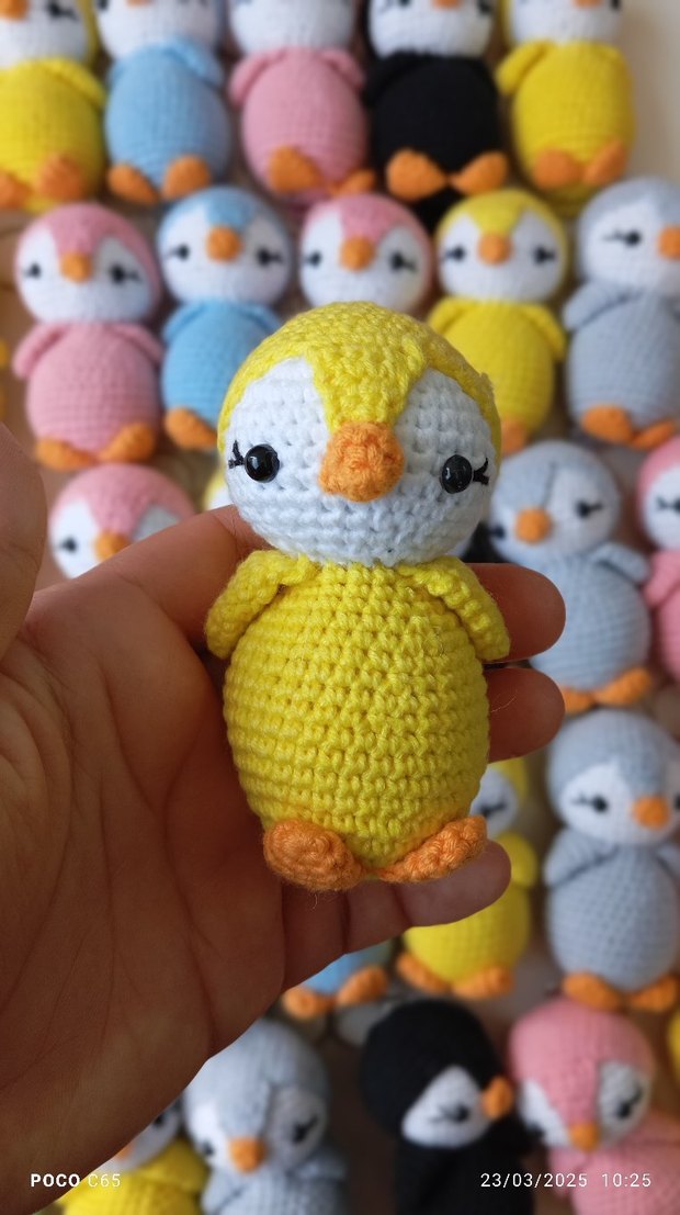 Pembe Renkli Örgü Peluş Oyuncak - Görsel 3