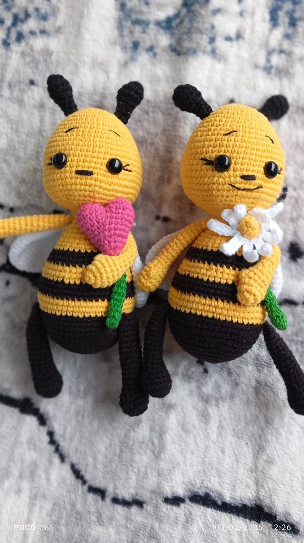 Renkli Sarı Arı Peluş Oyuncak - Görsel 4