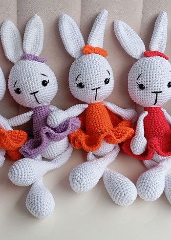 Mor El Örgüsü Tavşan Bebek - Görsel 3