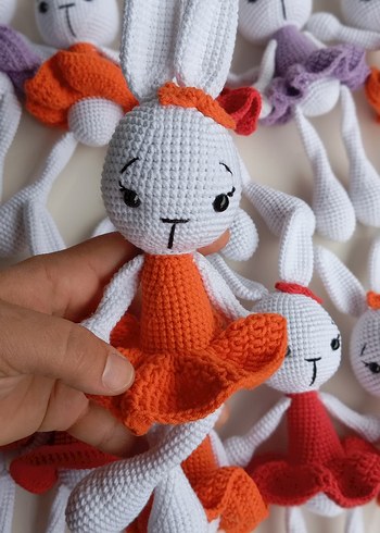 Mor El Örgüsü Tavşan Bebek - Görsel 2