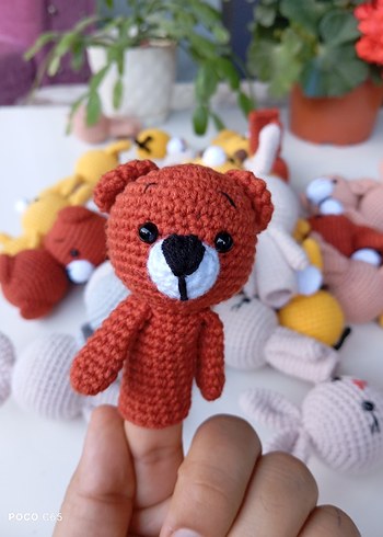 Renkli El Örgüsü Parmak Kuklaları - Görsel 7