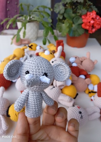 Renkli El Örgüsü Parmak Kuklaları - Görsel 3