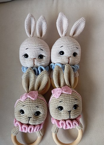 Gri Tavşan Diş Kaşıyıcı ve Çıngırak - Görsel 2