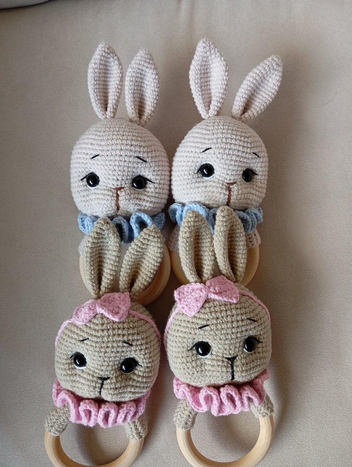 Gri Tavşan Diş Kaşıyıcı ve Çıngırak - Görsel 2