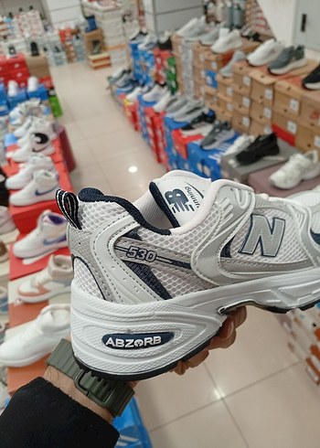 Beyaz Gri lacivert Kadın Spor Ayakkabı Velcro Bağlı - Görsel 6