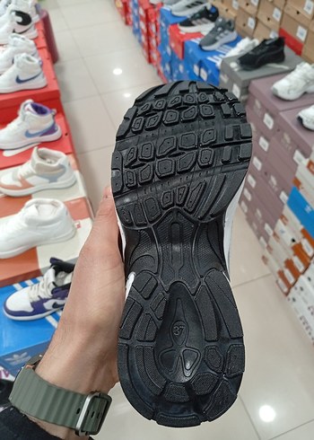 Beyaz Gri lacivert Kadın Spor Ayakkabı Velcro Bağlı - Görsel 5