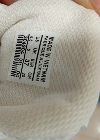 Gri Desenli Beyaz Kadın Spor Ayakkabı - Görsel 8