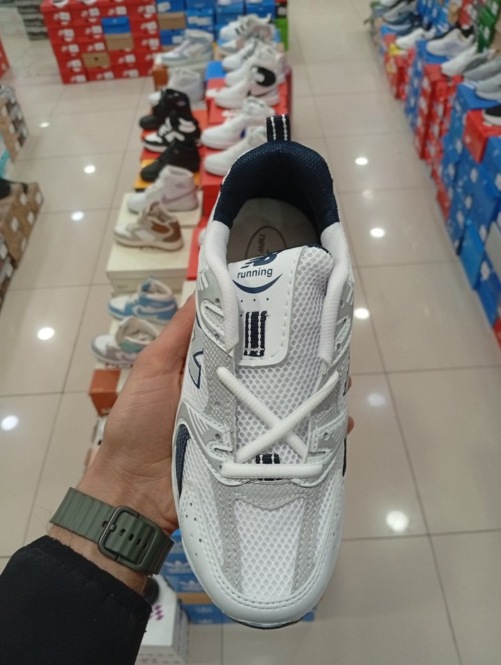 Gri Desenli Beyaz Kadın Spor Ayakkabı - Görsel 4