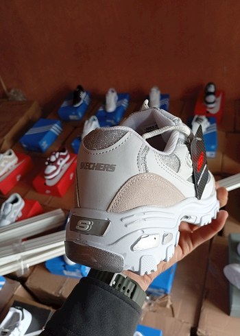 ithal orijinal Beyaz Bağcıklı Kadın Spor Ayakkabı - Görsel 6