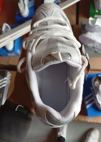 ithal orijinal Beyaz Bağcıklı Kadın Spor Ayakkabı - Görsel 4