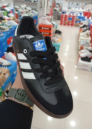 Siyah Beyaz Adidas Samba Kadın Spor Ayakkabı - Görsel 4