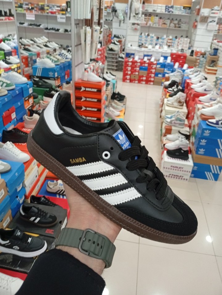 Siyah Beyaz Adidas Samba Kadın Spor Ayakkabı - Görsel 5