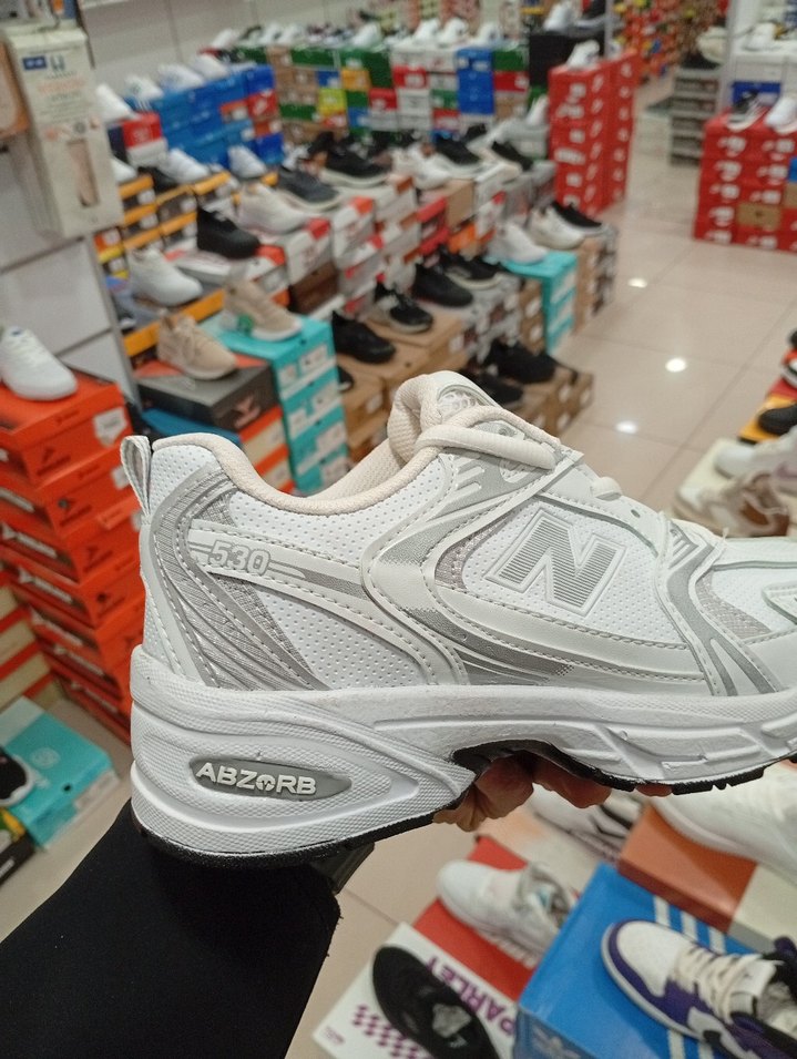 Beyaz New Balance Bağcıklı Spor Ayakkabı - Görsel 5