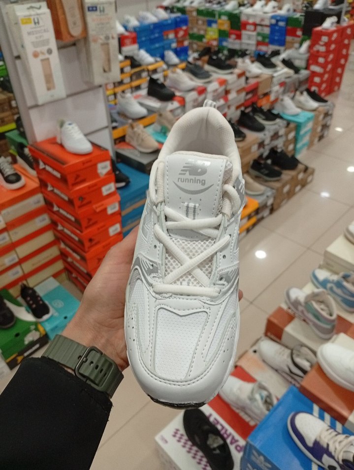 Beyaz New Balance Bağcıklı Spor Ayakkabı - Görsel 3