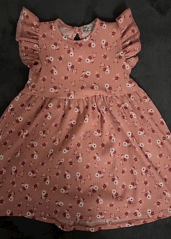 Kız Çocuk Pembe Fırfırlı Elbise