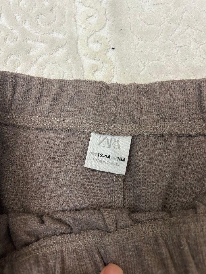 Kız çocuk Gri Rahat Kesim Kumaş Pantolon - Görsel 2