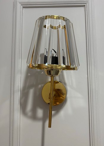 Altın Renkli Kristal Duvar Lambası 2 ADET - Görsel 5