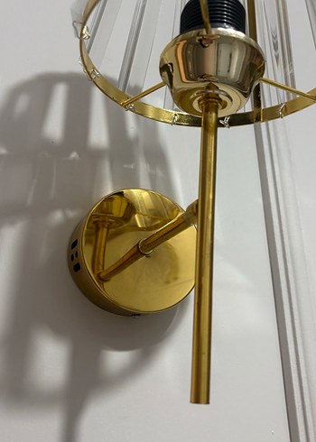 Altın Renkli Kristal Duvar Lambası 2 ADET - Görsel 2