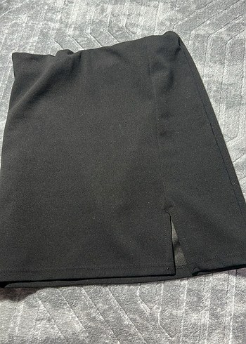 Siyah Mini Etek, Pilili, Dar Kesim - Görsel 2