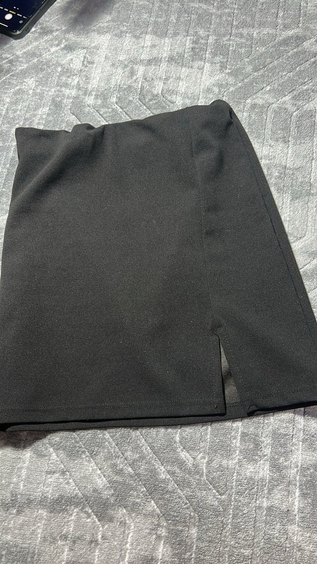 Siyah Mini Etek, Pilili, Dar Kesim - Görsel 2