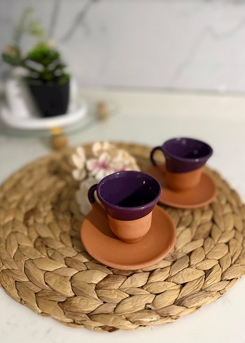 Mor Renkli Pastel Mini Fincan Seti - Görsel 3