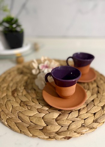 Mor Renkli Pastel Mini Fincan Seti - Görsel 2