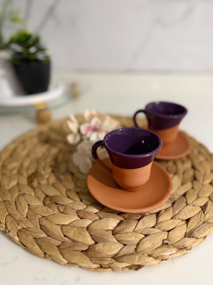 Mor Renkli Pastel Mini Fincan Seti - Görsel 2