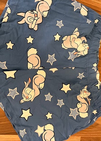 s Beden gri Renk Fırfırlı Ekose Mini Etek/Pijama Şort SET
