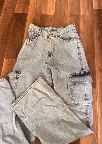 26 Beden Kadın Jean Bol Kesim Midi Denim Pantolon