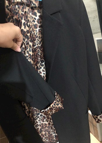 Trendyol & Milla Kahverengi Leopar Desenli Kadın Blazer