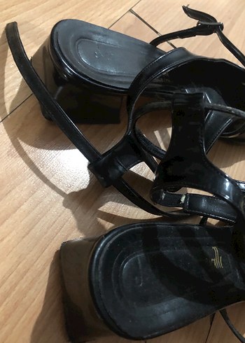 38 Beden siyah Renk Siyah Tokalı Kadın Klasik Topuklu Ayakkabı