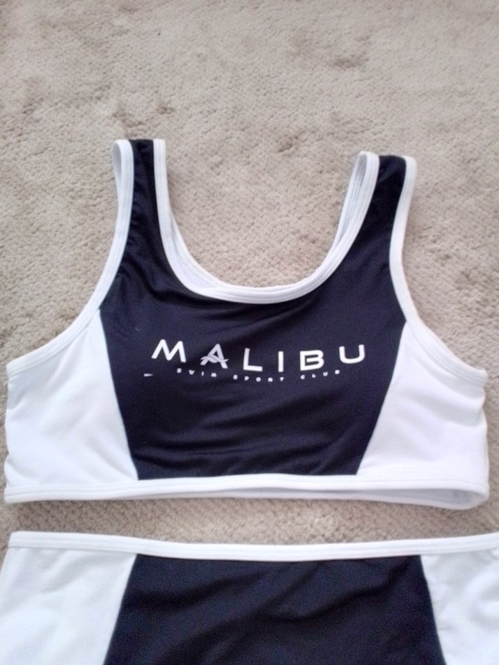 Beyaz Siyah Baskılı Kadın Bikini Takımı - Görsel 3