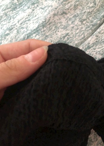 s Beden Siyah İnce Askılı Kadın Crop Top