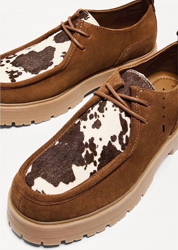 Kahverengi Süet Zebra Desenli Erkek Günlük Ayakkabı - Görsel 2