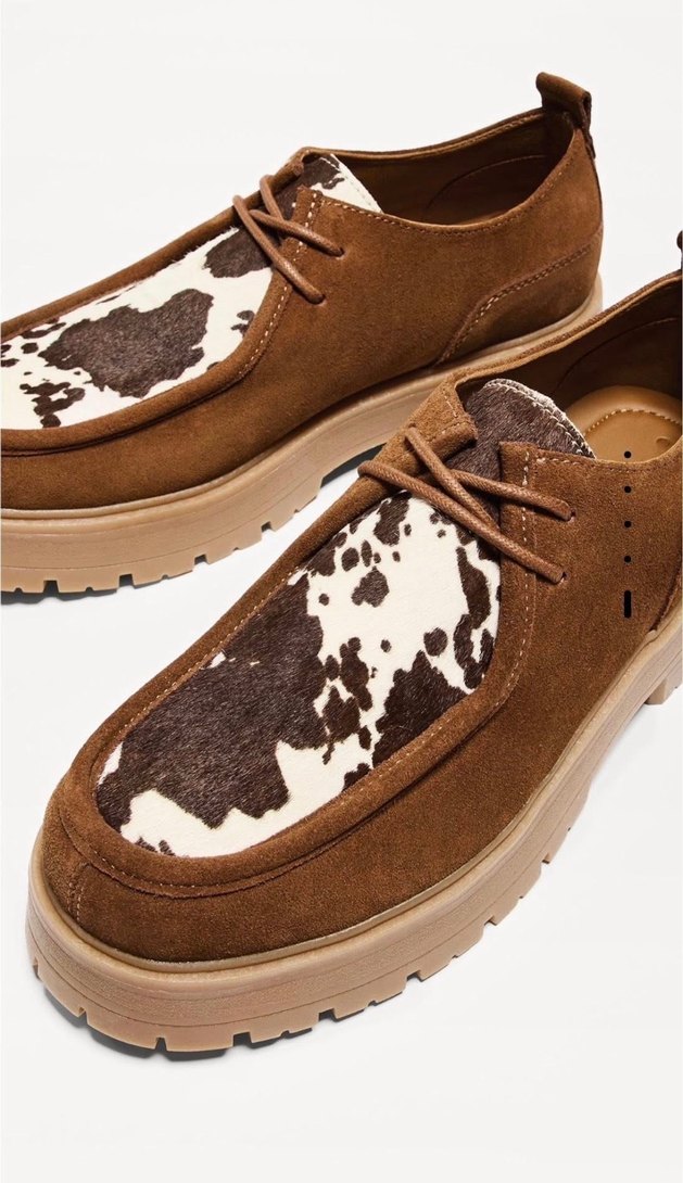 Kahverengi Süet Zebra Desenli Erkek Günlük Ayakkabı - Görsel 2