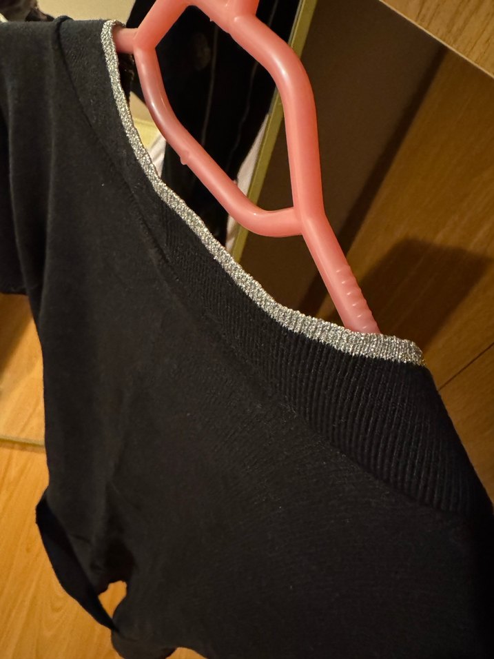 Siyah Kısa Kollu Midi Kadın Hırka - Görsel 4