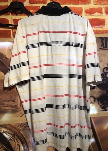 Erkek Çizgili Kısa Kollu Polo Tişört - Görsel 4