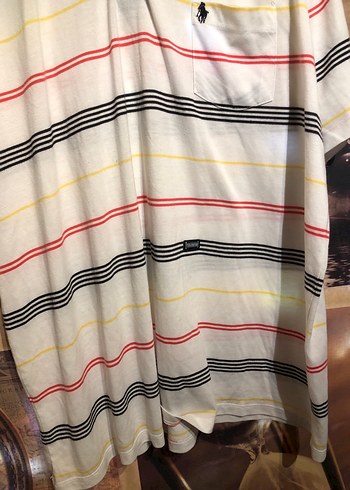 Erkek Çizgili Kısa Kollu Polo Tişört - Görsel 3