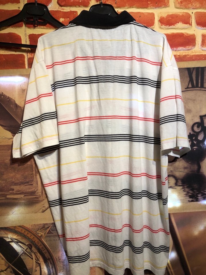 Erkek Çizgili Kısa Kollu Polo Tişört - Görsel 4